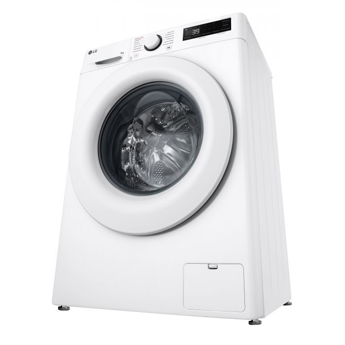 Пральна машина LG фронтальна, 8кг, 1200, A, 48см, дисплей, пара, інвертор, білий