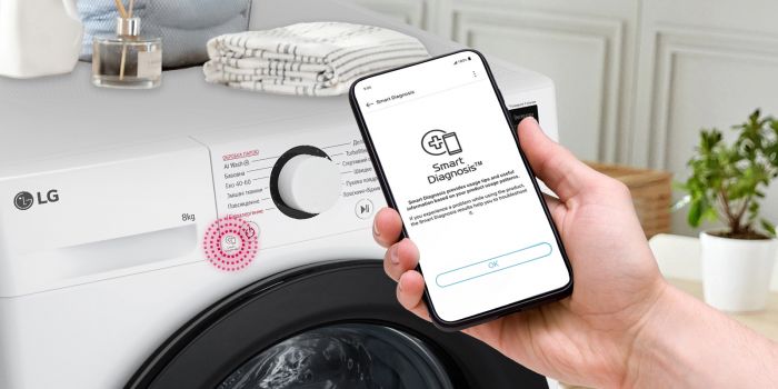 Пральна машина LG фронтальна, 8кг, 1200, A, 48см, дисплей, пара, інвертор, білий