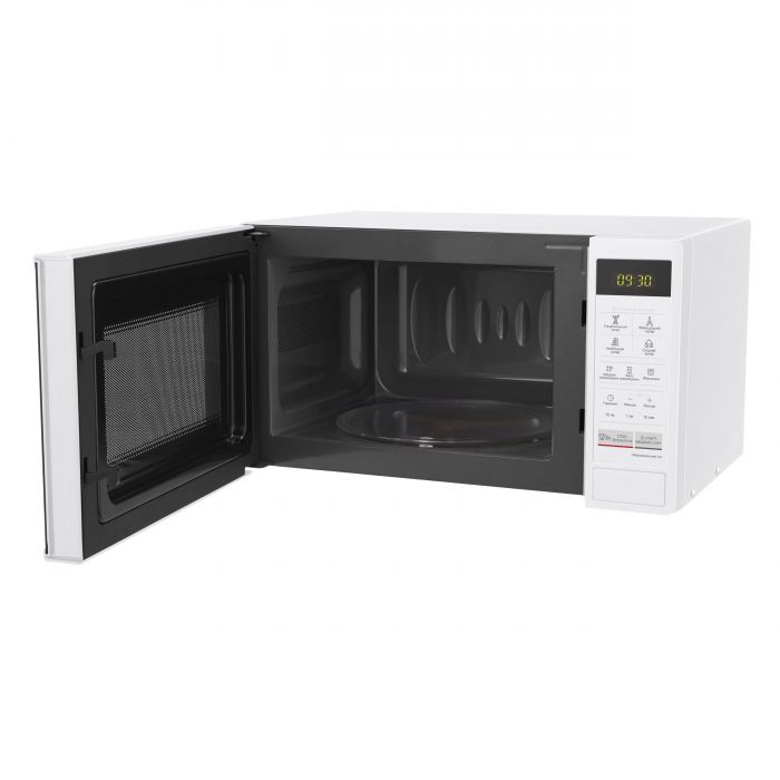 Мікрохвильова піч LG, 20л, електрон. керування, 700Вт, дисплей, білий