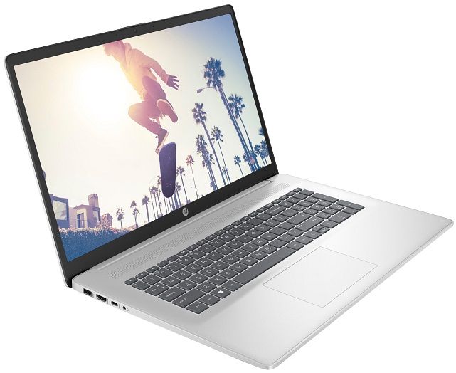 Ноутбук HP 17-cn4044ua 17.3" FHD IPS AG, Intel 3-100U, 16GB, F512GB, UMA, DOS, сріблястий