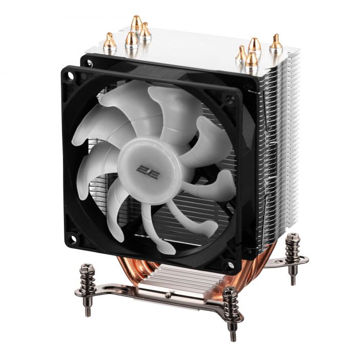Процесорний кулер  2E GAMING Air Cool AC90D4-ARGB, LGA1851, 1700, 1200, 1366, 115x, AM5, AM4, AM3, AM3+, 4pin PWM, TDP 130W