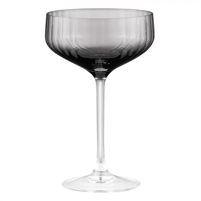 Набір келихів для шампанського ARDESTO Black Mars Alcor 330мл, 2шт, скло, сірий