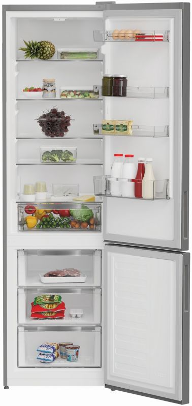 Холодильник Indesit з нижн. мороз., 202.5x60х67, холод.відд.-266л, мороз.відд.-120л, 2дв., А++, ST, сріблястий