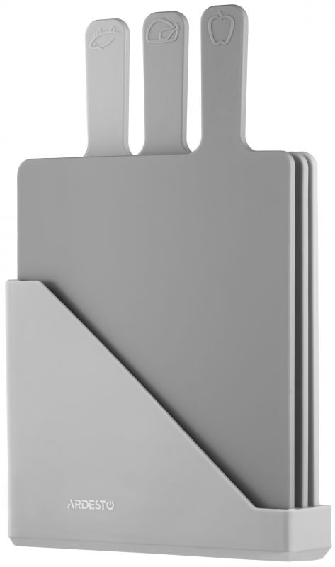 Набір дошок кухонних на підставці ARDESTO Fresh, 3шт, 24.1х33х7.9см, пластик