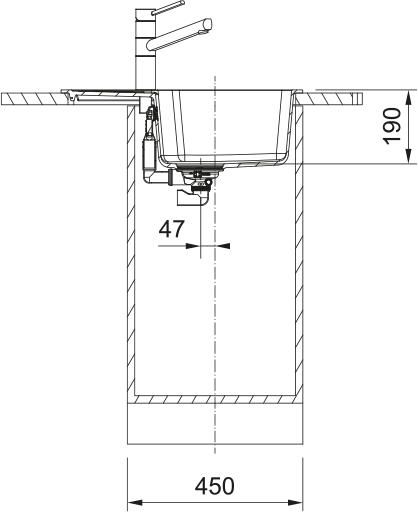 Мийка кухонна Franke City, фраграніт, прямокутник, з крилом, 620х500х190мм, чаша - 1, врізна, оборотна, UCG 611-62, бежевий
