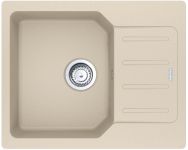 Мийка кухонна Franke City, фраграніт, прямокутник, з крилом, 620х500х190мм, чаша - 1, врізна, оборотна, UCG 611-62, бежевий