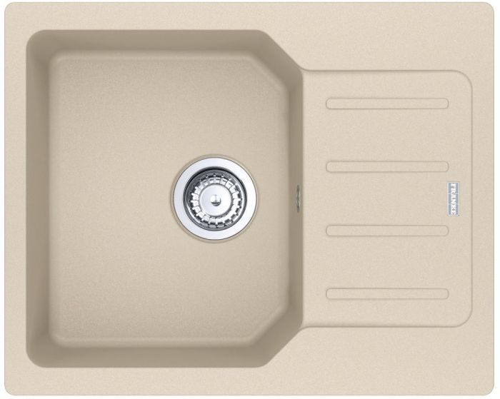 Мийка кухонна Franke City, фраграніт, прямокутник, з крилом, 620х500х190мм, чаша - 1, врізна, оборотна, UCG 611-62, бежевий