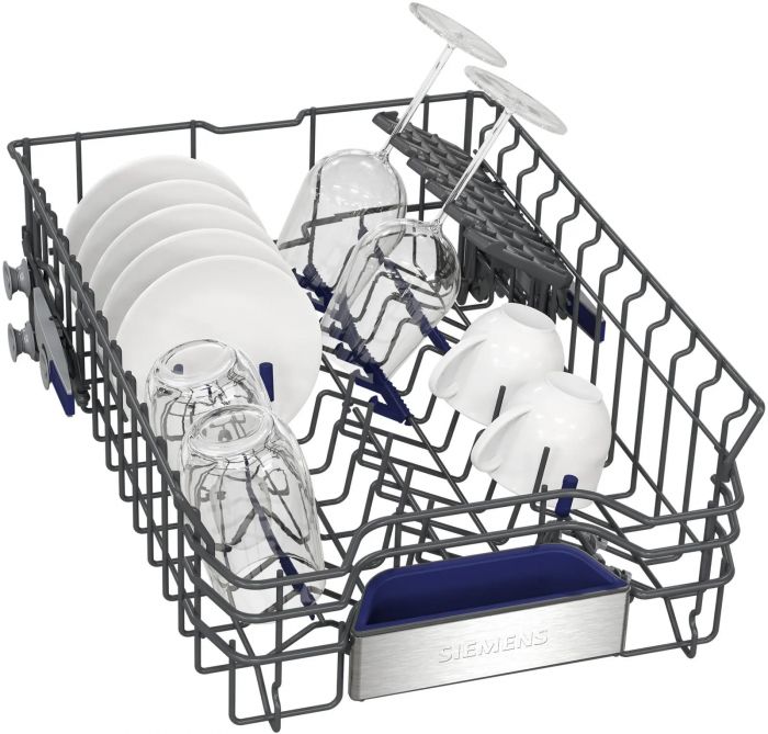 Посудомийна машина Siemens вбудована, 10компл., A+, 45см, дисплей, 3й кошик, Zeolith, білий