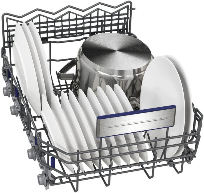 Посудомийна машина Siemens вбудована, 10компл., A+, 45см, дисплей, 3й кошик, Zeolith, білий