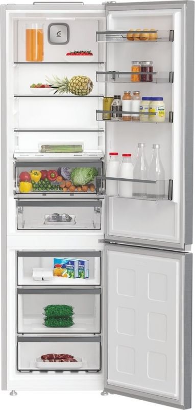 Холодильник Whirlpool з нижн. мороз., 203.5x60х66.3, холод.відд.-231л, мороз.відд.-104л, 2дв., А++, NF, дисплей, інв., зона нульова, нерж