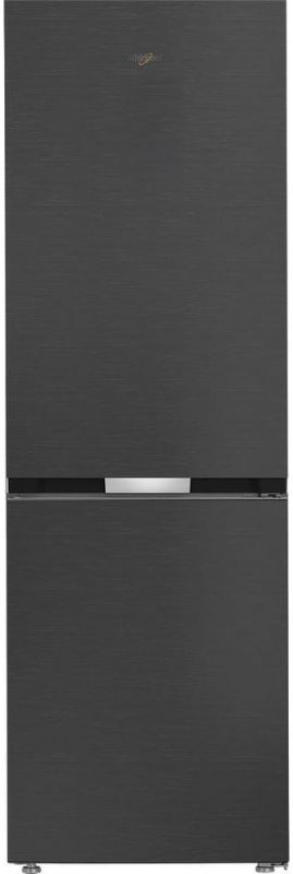 Холодильник Whirlpool з нижн. мороз., 186.5x60х66.3, холод.відд.-210л, мороз.відд.-104л, 2дв., А++, NF, інв., зона нульова, сірий