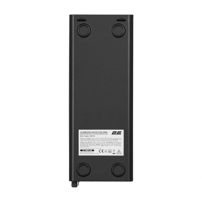 Корпус 2E Credo Slim V90B-400 з БЖ 2E TFX400, 1xUSB3.0, 1х USB 2.0, 1xUSB Type-C, 2x90мм, VGA 220мм, mATX, чорний