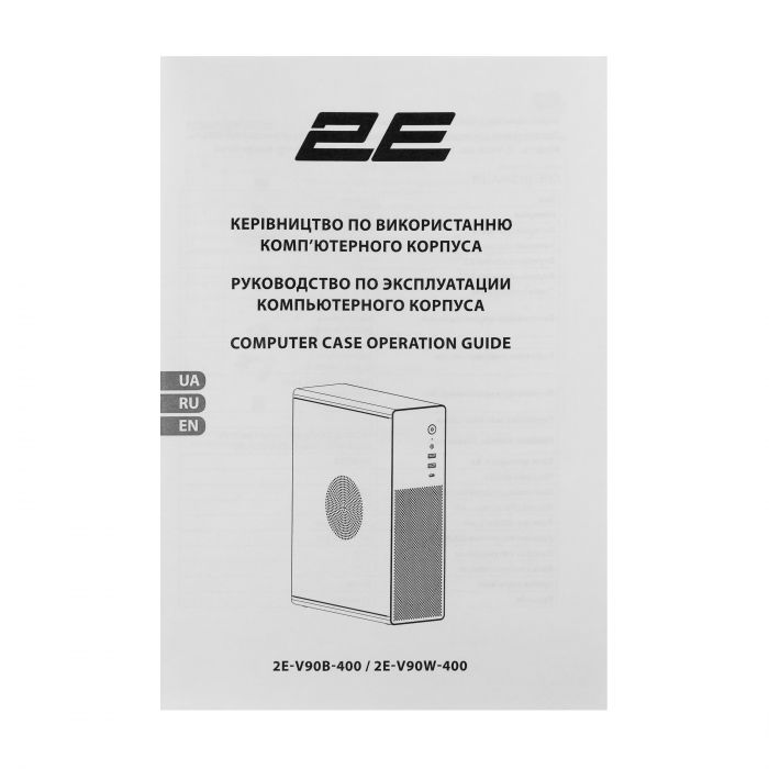 Корпус 2E Credo Slim V90B-400 з БЖ 2E TFX400, 1xUSB3.0, 1х USB 2.0, 1xUSB Type-C, 2x90мм, VGA 220мм, mATX, чорний