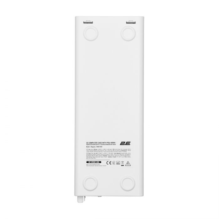 Корпус 2E Credo Slim V90W-400 з БЖ 2E TFX400, 1xUSB3.0, 1х USB 2.0, 1xUSB Type-C, 2x90мм, VGA 220мм, mATX, білий
