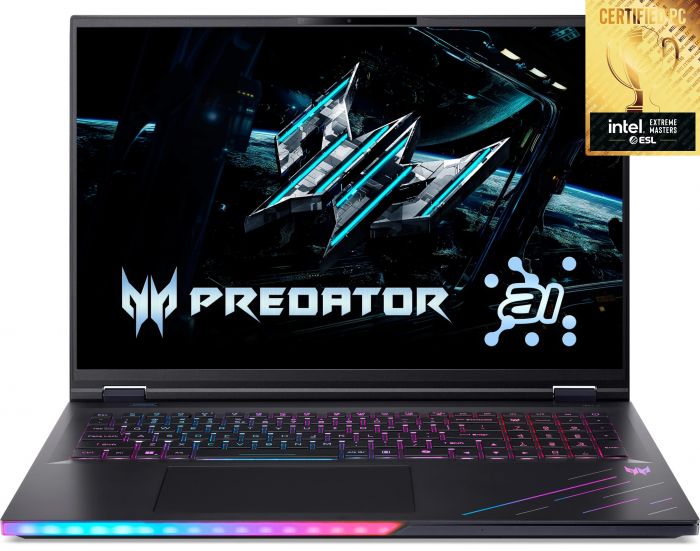 Ноутбук Acer Predator Helios 18 PH18-73 18" WQXGA IPS, Intel U9-275HX, 32GB, F1TB, NVD5080-16, Lin, чорний