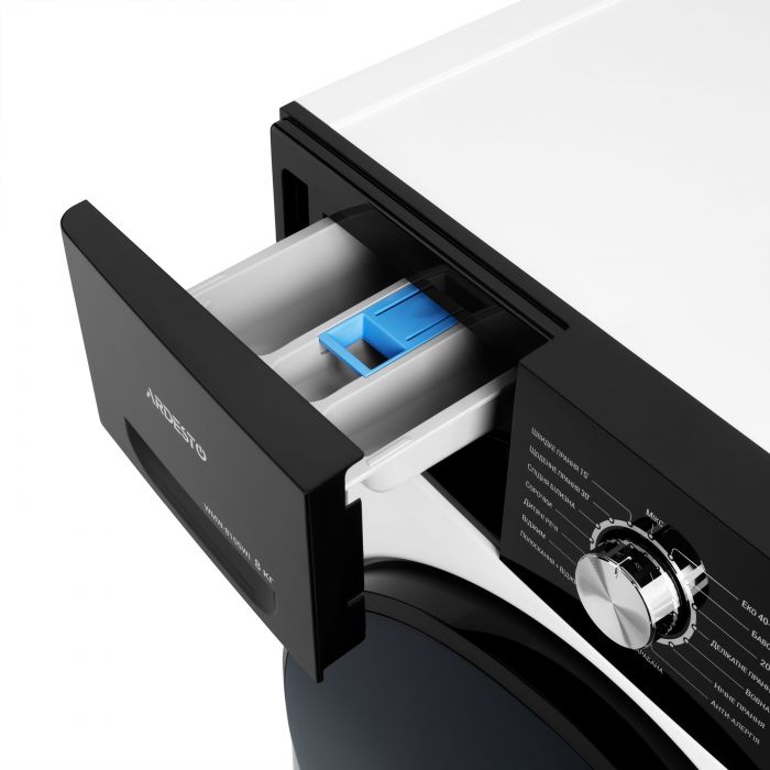 Пральна машина ARDESTO фронтальна Black Mars, 8кг, 1200, А, 55.5см, дисплей, інвертор, білий