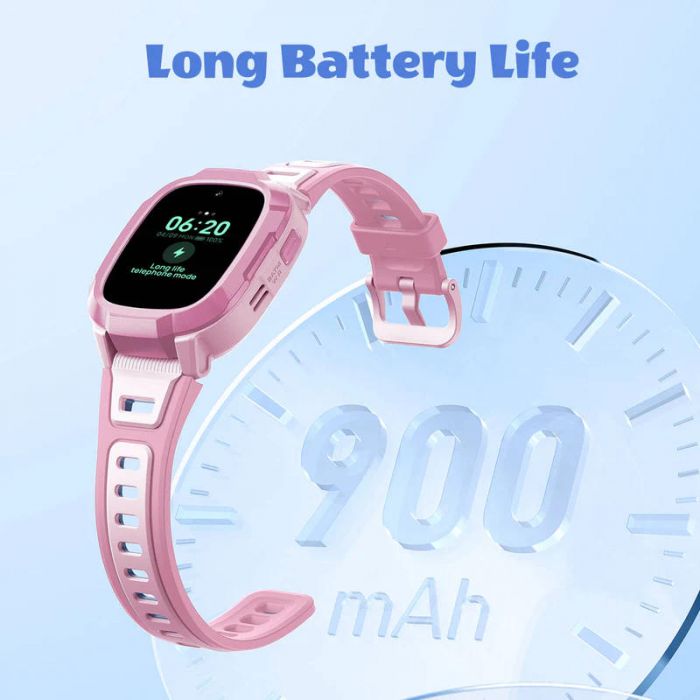 Дитячий годинник-телефон Mibro P6, 1.4", 240x280, GPS, 2MP, 900мА·год, 2АТM, рожевий