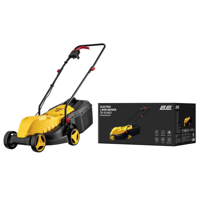 Газонокосарка мережева 2E GardenCut 32 1200Вт 32см 25л 25-45-65мм 7.6кг