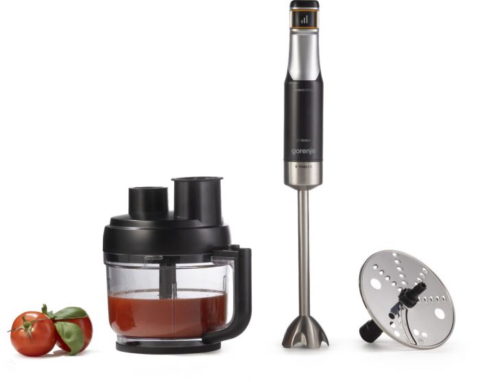 Блендер Gorenje заглибний 1500Вт, 3в1, чаша-2,2л, подрібнювач, шинковка, чорний