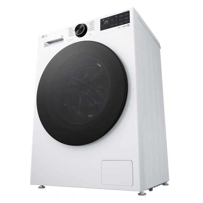 Пральна машина LG фронтальна, 9кг, 1200, A, 48см, дисплей, пара, інвертор, білий