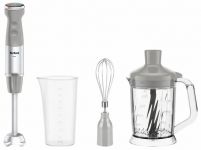 Блендер Tefal заглибний Quickchef+ 1000Вт, 3в1, чаша-800мл, чопер-1000мл, турборежим, сріблясто-сірий