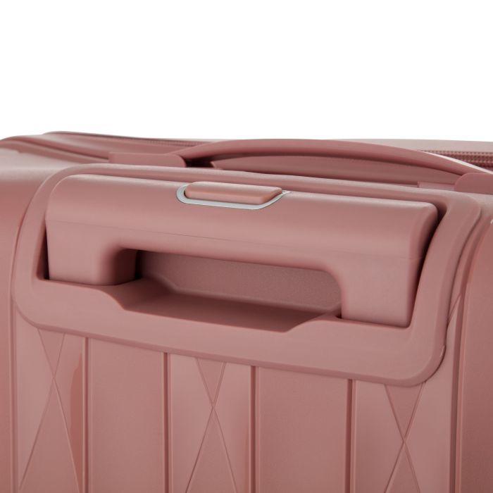 Набір валіз 2E, M7979, поліпропілен, (L+M+S), блискавка anti theft, 4 колеса, кодовий замок, рожево-золотий