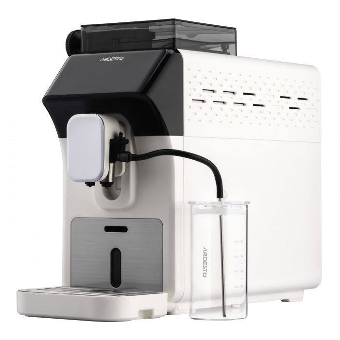 Кавомашина ARDESTO, 2л, зерно, автомат.капуч, дисплей, авторецептів -9, біло-чорний