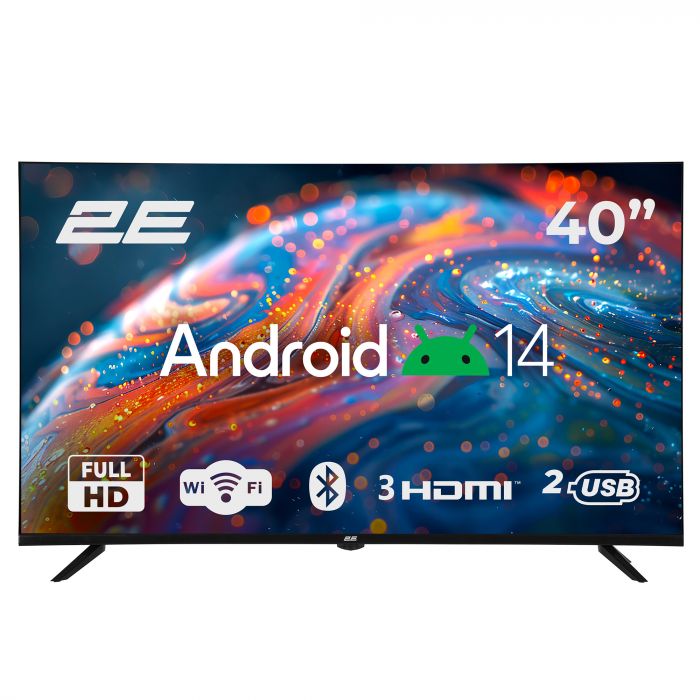 Телевізор 40" 2E LED FHD 60Hz Smart Android Black