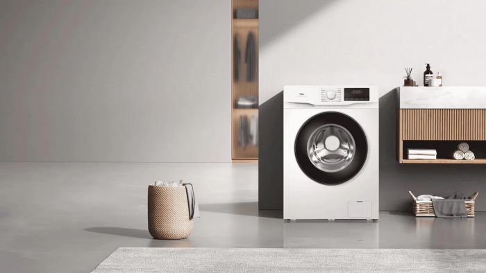 Пральна машина TCL фронтальна, 6кг, 1000, B, 45см, дисплей, пара, інвертор, білий