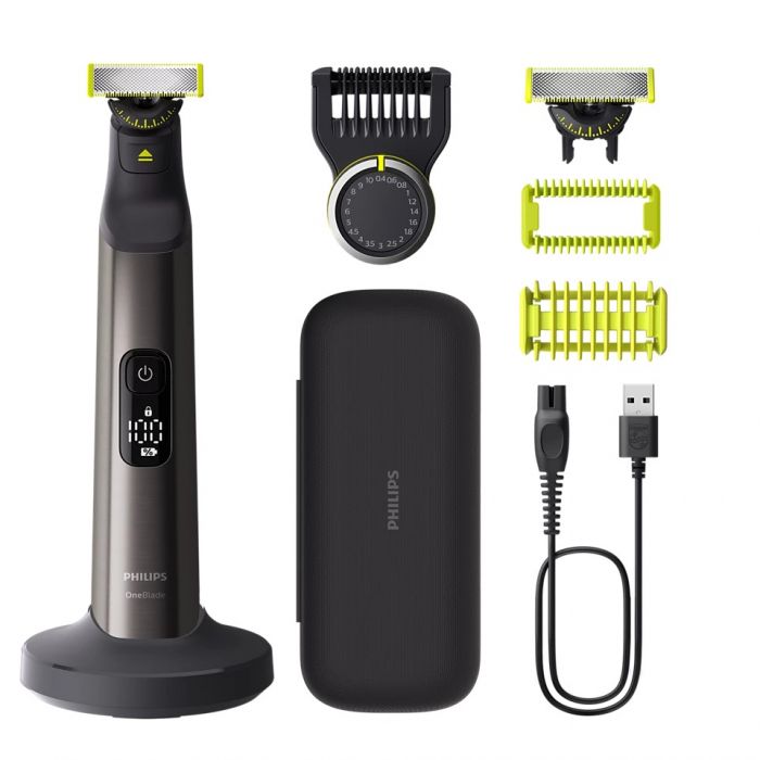 Бритва електр. Philips OneBlade Pro 360, Li-Ion, сух.+волог., індикатор заряду, твердий чохол, чорний