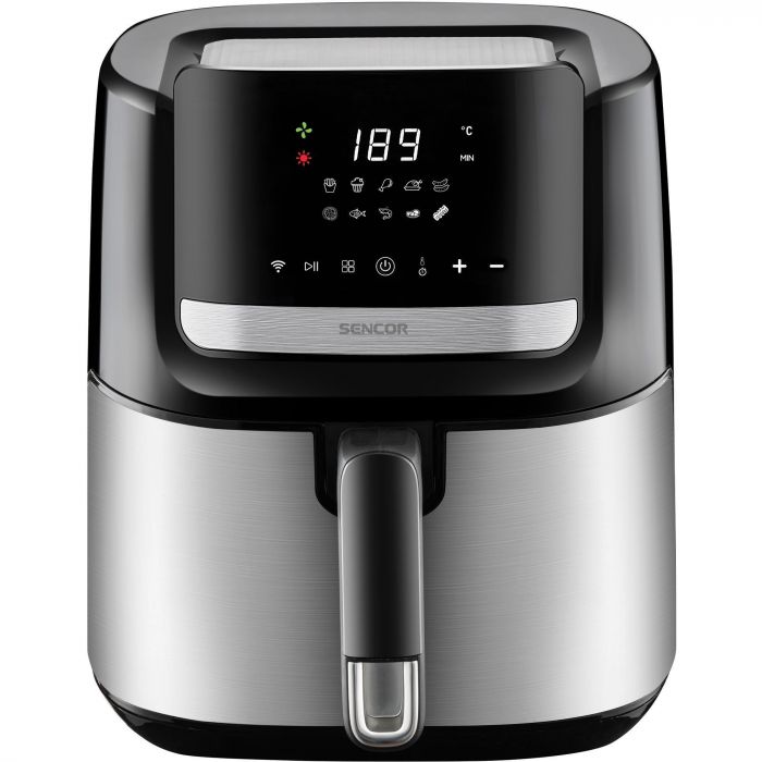 Мультипіч Sencor Vita Fryer, 1600Вт, чаша-6,5л, сенсорне керув., 10 програм, пластик, нерж. сталь-чорний