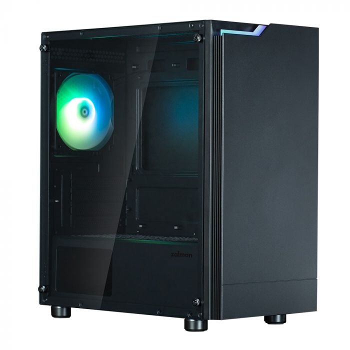 Корпус Zalman T4 Plus без БЖ, 2xUSB3.0, 1xUSB2.0, 1x120мм ARGB, VGA 320мм, LCS ready, TG Side Panel, mATX, чорний