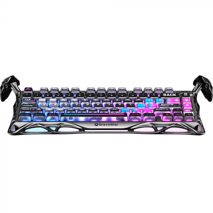 Клавіатура механічна GravaStar Mercury K1 Pro 80keys, GravaStar x Kailh Speedy Mint, BT/WL/USB, cyberpunk