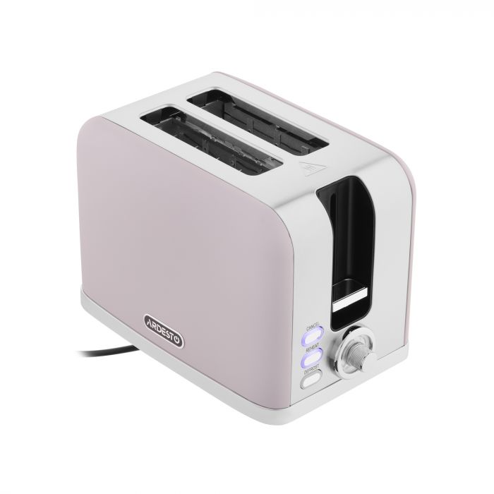 Тостер Ardesto T-F500L, 800Вт, метал, 2 слоти, ліловий+сріблястий