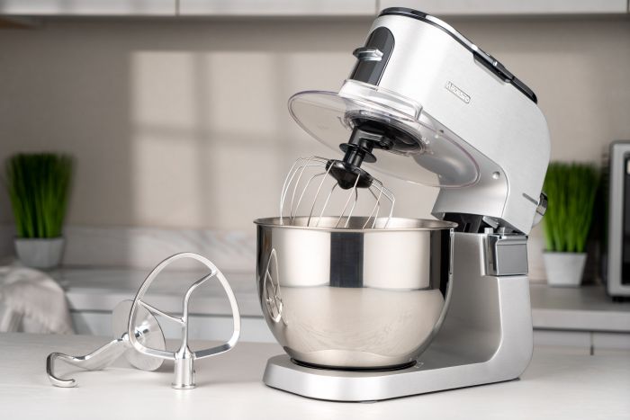 Кухонна машина ARDESTO 1500Вт, чаша-метал, корпус-метал, насадок-10, сріблясто-сірий