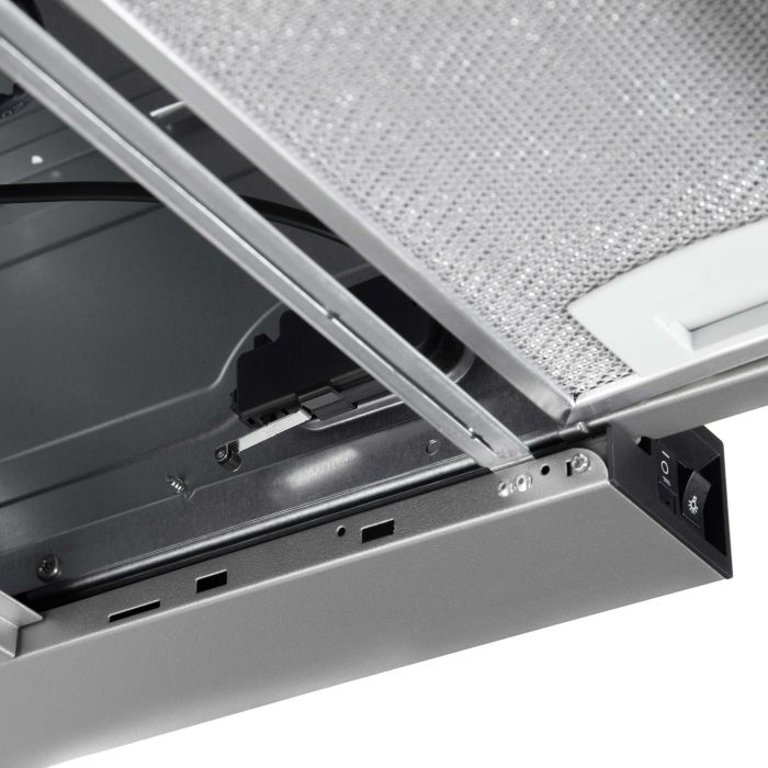 Витяжка ARDESTO телескопічна, 60см, 450м3ч, метал, 2х1Вт LED, кнопкове, нерж