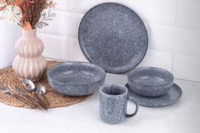 Тарілка обідня ARDESTO Loreto, 27см, порцеляна, сірий