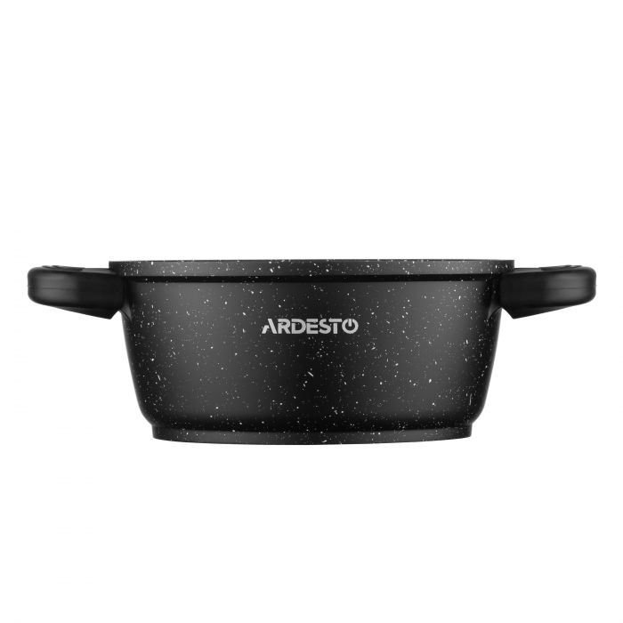 Каструля зі скляною кришкою Ardesto Gemini Anzio, 1.2л, алюміній, чорний