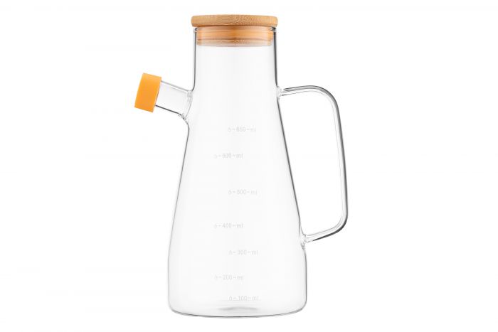 Пляшка для олії та оцту ARDESTO Midori, 650мл, боросилікатне скло, прозорий