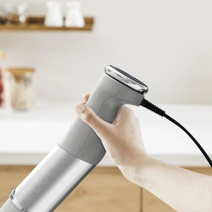 Блендер Tefal заглибний Quickchef+ 1000Вт, 3в1, чаша-800мл, чопер-500мл, турборежим, сріблясто-сірий