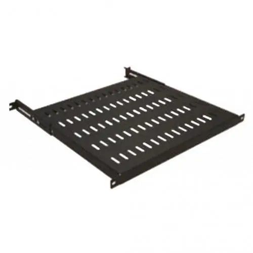 Полиця MIRSAN 19", 1U, регульована 700-800 мм, чорна