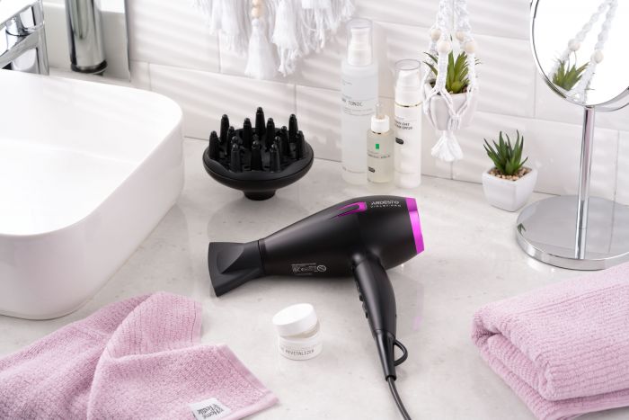 Фен ARDESTO Violet PRO HD-Y221PRO ,1750-2100Вт, 2 швидкості, 3 темп.режими, дифузор, чорний