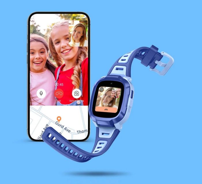 Дитячий годинник-телефон Mibro P6, 1.4", 240x280, GPS, 2MP, 900мА·год, 2АТM, синій