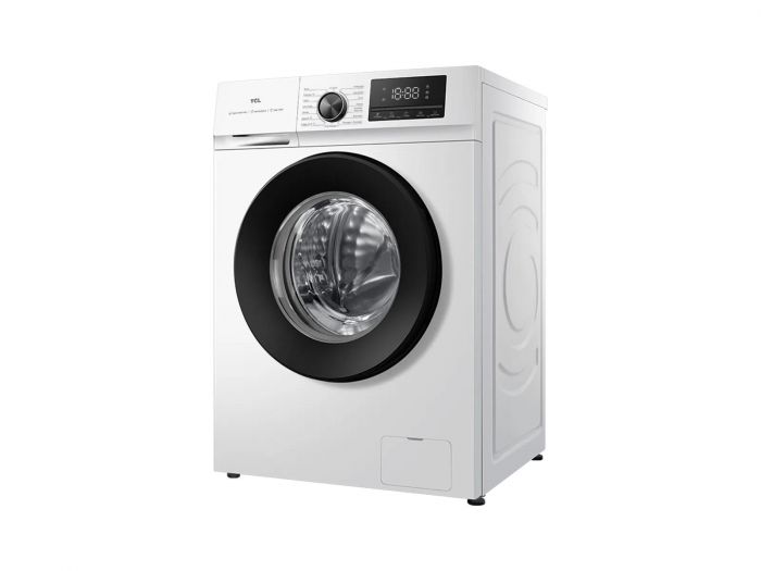 Пральна машина TCL фронтальна, 7кг, 1400, A, 49см, дисплей, пара, інвертор, білий