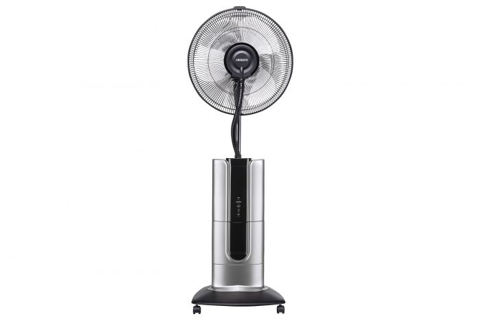 Вентилятор ARDESTO підлоговий, 47см, 100Вт, пульт ДК, дисплей, зі зволоженням, чорно-сірий