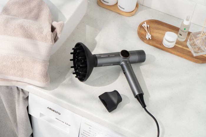 Фен ARDESTO Stein, 1600Вт, 2 швидкості, 4 темп.режима, сірий