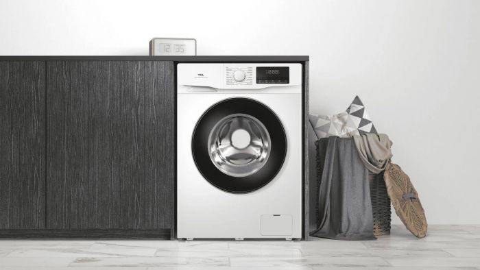 Пральна машина TCL фронтальна, 6кг, 1000, B, 45см, дисплей, пара, інвертор, білий