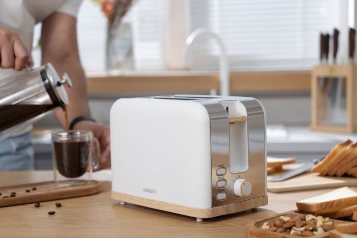 Тостер Ardesto T-F420WWD, 800Вт, метал, 2 слоти, білий