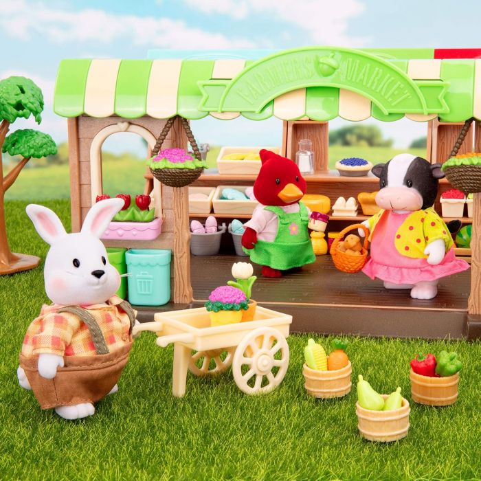 Набір фігурок Li'l Woodzeez Сім'я Кроликів 4од, книжка EN