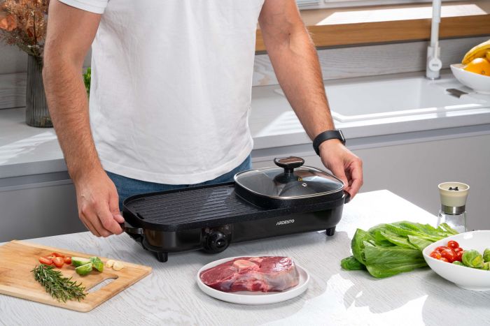 Гриль ARDESTO барбекю 2в1, 1500Вт, темп. режимів-3, метал/пластик, чорний